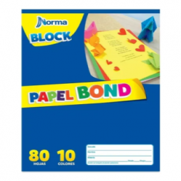 BLOCK DE ARTE NORMA BOND DE COLORES 80H
