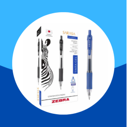 BOLIGRAFO SARASA ZEBRA 5MM RT TINTA GEL AZUL
