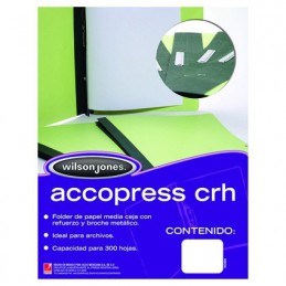 CARPETA T-PRESSB CARTA C/BROCHE 8CMS PERCALINA VERDE CLARO