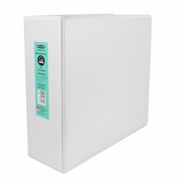 CARPETA VINIL PANORAMICA 386 CARTA BLANCA 4" ARILLO EN D 860HJ