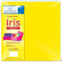 CARTULINA IRIS MATE 50X65CMS AMARILLA EUROMAC