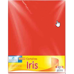 CARTULINA IRIS MATE 50X65CMS ROJA EUROMAC