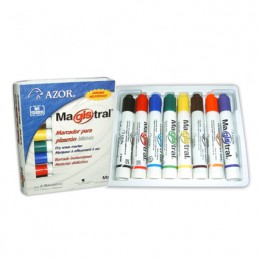 MARCADOR AZOR MAGISTRAL CLASICO 8 CLS P/PIZARRON BLANCO