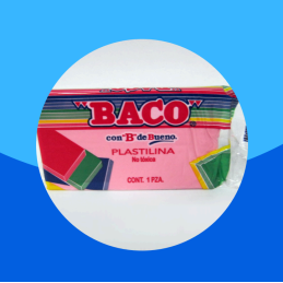 PLASTILINA MARQUETA BACO 140GRS ROSA