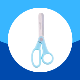 TIJERA ESCOLAR BARRILITO B60 PUNTA ROMA 5" (12.7 CMS) MANGO PLASTICO (PIEZA)